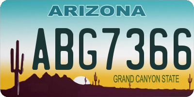 AZ license plate ABG7366