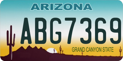 AZ license plate ABG7369