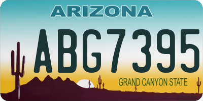 AZ license plate ABG7395