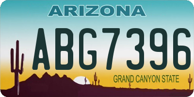 AZ license plate ABG7396