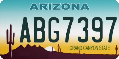 AZ license plate ABG7397