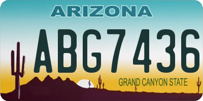 AZ license plate ABG7436