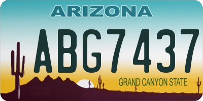 AZ license plate ABG7437