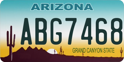 AZ license plate ABG7468