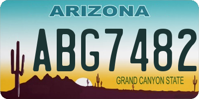 AZ license plate ABG7482