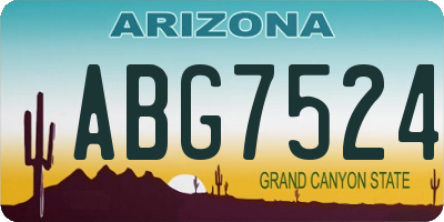 AZ license plate ABG7524
