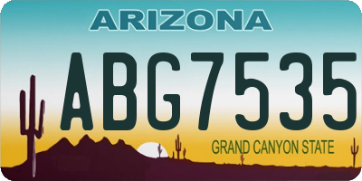 AZ license plate ABG7535