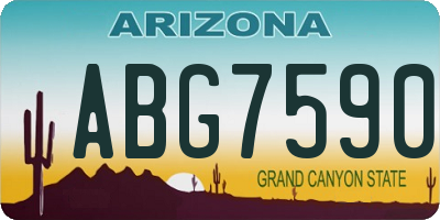 AZ license plate ABG7590