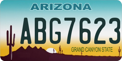 AZ license plate ABG7623