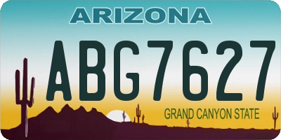 AZ license plate ABG7627