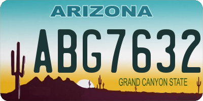 AZ license plate ABG7632