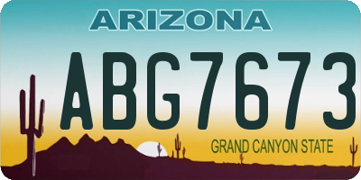 AZ license plate ABG7673