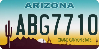 AZ license plate ABG7710