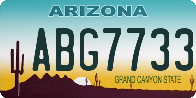AZ license plate ABG7733