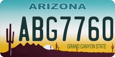 AZ license plate ABG7760