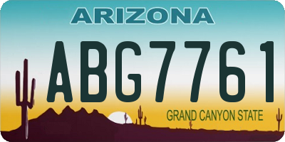 AZ license plate ABG7761