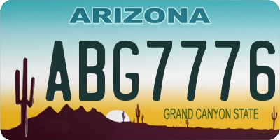 AZ license plate ABG7776