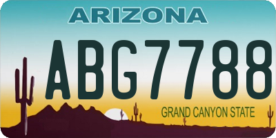 AZ license plate ABG7788