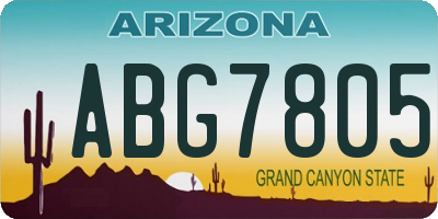 AZ license plate ABG7805