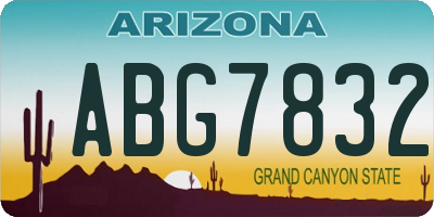 AZ license plate ABG7832
