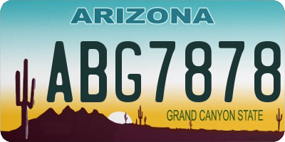 AZ license plate ABG7878