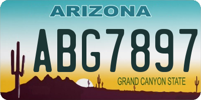 AZ license plate ABG7897