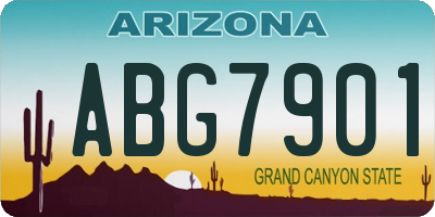 AZ license plate ABG7901