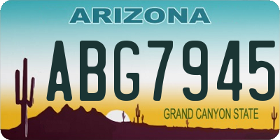 AZ license plate ABG7945
