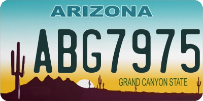 AZ license plate ABG7975