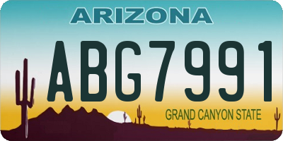 AZ license plate ABG7991