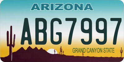 AZ license plate ABG7997