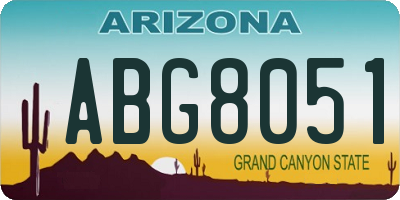 AZ license plate ABG8051