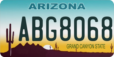 AZ license plate ABG8068