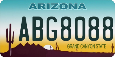 AZ license plate ABG8088