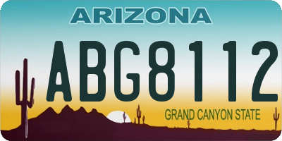 AZ license plate ABG8112