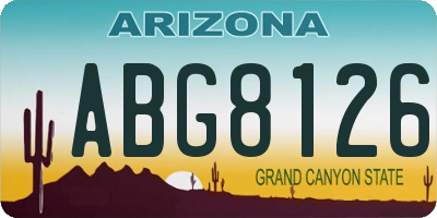 AZ license plate ABG8126