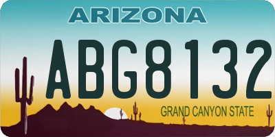AZ license plate ABG8132