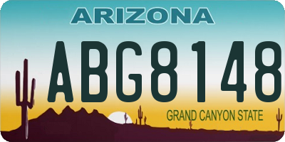 AZ license plate ABG8148