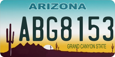AZ license plate ABG8153