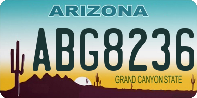 AZ license plate ABG8236