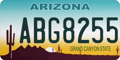 AZ license plate ABG8255