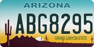 AZ license plate ABG8295