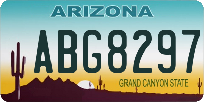 AZ license plate ABG8297