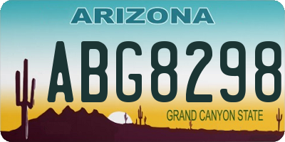 AZ license plate ABG8298