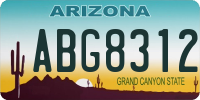 AZ license plate ABG8312