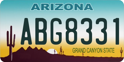 AZ license plate ABG8331