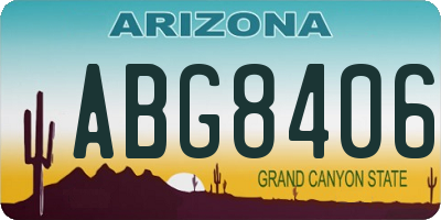 AZ license plate ABG8406