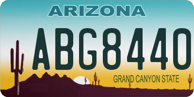AZ license plate ABG8440