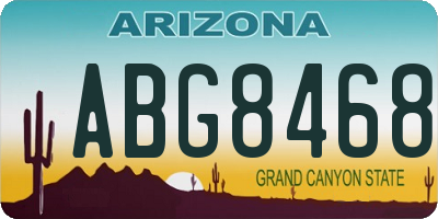 AZ license plate ABG8468