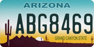 AZ license plate ABG8469